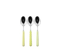 Home Provence - Juego de 6 cucharas de café de acero inoxidable, decoración verde