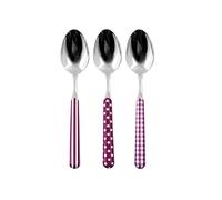 Home Provence - Juego de 6 cucharas de mesa de acero inoxidable, decoración lila