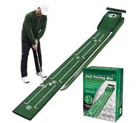 Home putting Green, Practice Mat, Velvet Turf Mat with Alignment Guides, Automatic Ball Return, for Men and Women, Large Size for Indoor Outdoor Use, Perfect for Training