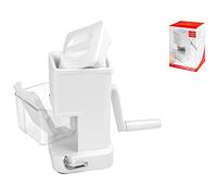 Home Rallador de Queso con Bandeja Recogedora, Acero INOX, Blanco