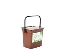 Home ricybox Recipiente húmedo con Tapa, 5 L, plástico, marrón, 24.5 x 20.5 x 21.5 cm
