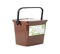 Home ricybox Recipiente húmedo con Tapa, 7 L, plástico, marrón, 24.5 x 26.5 x 20.5 cm
