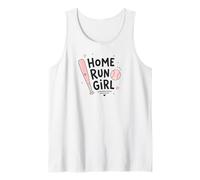 Home Run Girl Softball Player Pink Bat Sports Lover Design Camiseta sin Mangas