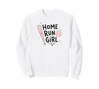 Home Run Girl Softball Player Pink Bat Sports Lover Design Sudadera
