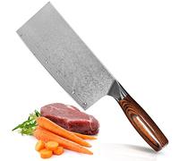 Home Safety Cuchillo para Chef Chino de Damasco, 67 Capas Acero Damasco, Cuchillo de Cocina Chino Multifuncionales para Verduras Cuchillo Chef, Ergonómico de Pakka Mango de Madera