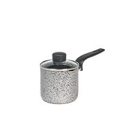 Home Salt Npepper - Hervidor de leche de aluminio con revestimiento antiadherente, tapa de cristal, 10 cm