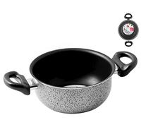 Home Salt Peper Cazuela 2 Asas Antiadherente Pimentero 24 cm Olla de cocción, Aluminio, Multicolor