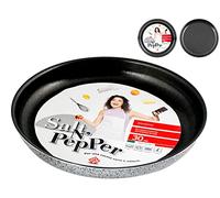 HOME Salt Peper Sartén Bajo Antiadherente para Pastel Salpepper Cm 30 Pastelería, Metal, Multicolor, 30 cm