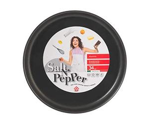 HOME Salt Peper Molde bajo Antiadherente para Pasteles con Sal y Pimienta Cm 34 Pastelería, Aluminio, Multicolor, One Size