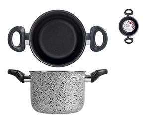 HOME Salt Peper Olla de cocción Antiadherente, Aluminio, Multicolor, 16 cm