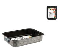 Home Salt Peper Rosticciera - Revestimiento Antiadherente, 30 x 22 cm, Aluminio, Color Negro/Gris