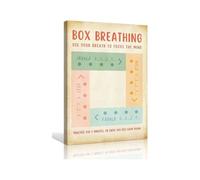 Home Sanctuary Decor Poster Mindfulness and Box Guide Canvas Wall-Art for Creating a Calm Space Office Corner Focus Aid(Framed,12x18inch(30x45cm))