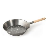 HOME Sartén castaña de hierro de 30 cm, mango de madera, 4634830