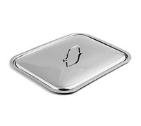 HOME SH-0284530 Tapa Rectangular de Acero Inoxidable 30X22 Preparación Cocina, Multicolor