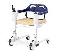 Home Silla de ruedas elevadora para pacientes con asiento dividido de 180° para facilitar la transferencia del baño, taburete de ducha portátil y ayuda de transferencia (azul oscuro, 58 x 51 cm)