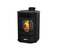 HOME&SOFAS SI Estufa de Pellet Modelo Rústica | Tecnología Moderna | Rendimiento Continuo sin Interrupciones | Reduce Gastos sin Comprometer el Confort Térmico | Estilo Rústico y Auténtico