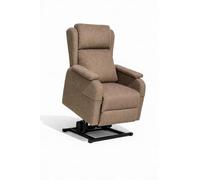 HOME&SOFAS SI | Sillón Relax Reclinable Eléctrico Levanta Personas | Modelo Mónaco | Sillón De 68 Cm De Ancho | Sillón Desenfundable con Reposapiés para Una Lectura Cómoda | Color Beige Oscuro
