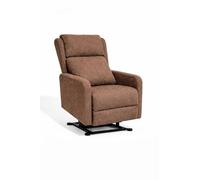 HOME&SOFAS SI | Sillon Relax Reclinable Eléctrico Levanta Personas | Modelo Mónaco | Sillón De Lectura, para El Salón | con Funda para Brazos Y Almohadillas | Desenfundable | Color Marrón