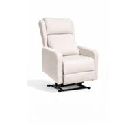 HOME&SOFAS SI | Sillon Relax Reclinable Eléctrico Levanta Personas | Modelo Mónaco | Sillón De Lectura, para El Salón | con Funda para Brazos Y Almohadillas | Desenfundable | Color Beige Claro
