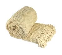 Home Soft Things Manta de punto de tweed de 50 x 60 pulgadas, camello claro, súper suave, acogedora, cálida, cómoda, transpirable para sala de estar, silla, sofá, cama, dormitorio, decoración del hogar