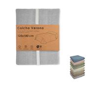 HOME SOLAZZIA Colcha Multiusos para sofás y Colcha Cama, Plaid Multiusos, cubrecama, Cubre sofá, Tejido Resistente y de Calidad (Gris, 125 x 180 cm)