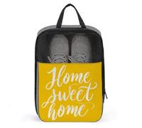 Home Sweet Home - Bolsa de zapatos amarilla para viajes, uso diario, bolsa de almacenamiento antipolvo para zapatos de golf