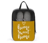Home Sweet Home - Bolsa de zapatos amarilla para viajes, uso diario, bolsa de almacenamiento antipolvo para zapatos de golf