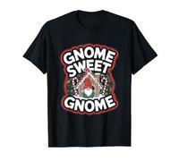 Home Sweet Home Juego de Palabras - Gnomo de Jengibre Navidad Camiseta gráfica económica, Hombre, Negro, S
