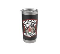 Home Sweet Home Juego de palabras - Gnomo de jengibre Navidad Vaso térmico de acero inoxidable de doble pared