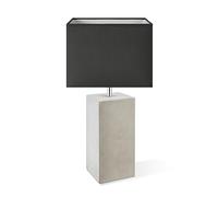 Home Sweet Home Lámpara de mesa industrial Pillar | 25/25/45cm | antracita | Lámpara de pared | Concreto y Textil | Para la lámpara LED E27 | con interruptor | para salón, dormitorio.