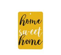 Home Sweet Home On Yellow - Ambientadores para coche, 4 unidades, tarjetas perfumadas colgantes, tarjetas perfumadas para coche, tabletas de aromaterapia