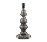 Home Sweet Home Pie de lámpara de sobremesa rural Banjo para pantalla | lámpara | 15/15/44cm | Antracita | pie de lámpara de mesa de madera | E27 | para pantalla | lámpara max.35cm