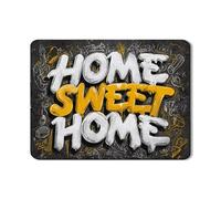 Home Sweet Home - Tapete de secado de platos para encimera de cocina, estilo graffitis, tapete escurridor de platos de goma absorbente, almohadilla de secado urbano para protector de barra de café