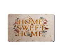 Home Sweet Home - Tapete de secado de platos para encimera de cocina, tapete de goma absorbente floral vintage, almohadilla de secado para decoración de primavera para protector de barra de café, 12 x
