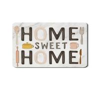 Home Sweet Home - Tapete de secado de platos para encimera de cocina, tapete de goma absorbente y rústico, tapete escurridor de platos, almohadilla de secado de piel sintética para protector de barra