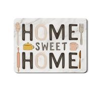 Home Sweet Home - Tapete de secado de platos para encimera de cocina, tapete de goma absorbente y rústico, tapete escurridor de platos, almohadilla de secado de piel sintética para protector de barra
