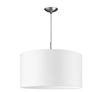 Home Sweet Home Tubo de lámpara colgante moderno Deluxe Bling | 50/50/100 cm | blanco | lámpara colgante con pantalla de tela | Para la lámpara LED E27 | para salón, dormitorio.