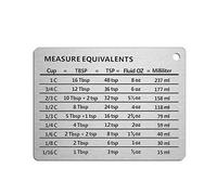 Home Tazas medidoras para tabla de conversión, accesorios de cuchara, báscula para hornear, placa de cocina de acero inoxidable para teléfono