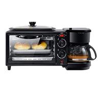 Home Three-In-One Multifunctional Breakfast Coffee Machine For Frying And Baking, Coffee Making, Home Bread Oven, Toaster, Cake Baking Pan, LJJY-KK