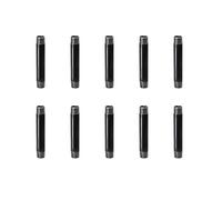 Home TZH Tubería de hierro fundido maleable, conector precortado, gris de acero industrial, se adapta a tubos roscados negros estándar y accesorios, construye muebles vintage DIY (1/2 x 5 pulgadas, gris)