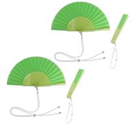 Home Universal® 1 o 2 Abanicos Grandes de Madera y Tela Liso de 30 CM con Argolla Metálica y Cordón Incluido, Varios Colores Disponibles