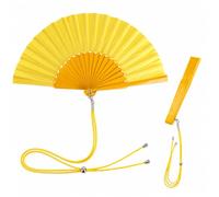 Home Universal® 1 o 2 Abanicos Grandes de Madera y Tela Liso de 30 CM con Argolla Metálica y Cordón Incluido, Varios Colores Disponibles