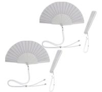 Home Universal® 1 o 2 Abanicos Grandes de Madera y Tela Liso de 30 CM con Argolla Metálica y Cordón Incluido, Varios Colores Disponibles