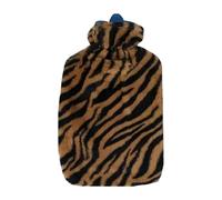 Home Universal® Bolsa de Agua Caliente 2L | Cobertura Extrasuave | Protección Contra-Quemadura | Anti-fuga | Materiales Resistentes y Duraderas (Estampado Tigre)