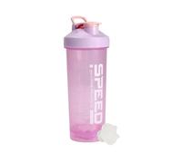 HOME UNIVERSAL Botella Shaker 800ml con Mixball - Agitadora para Proteínas en Polvo, Sin Fugas, Plástico Resistente con Tapa - Ideal para Fitness, Gimnasio y Deportes (Lila)