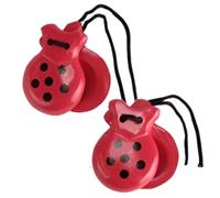 Home Universal® Castañuelas Flamencas Rojas con Lunares, Castañuelas Españolas para Baile de Flamenco,Sonido Tradicional, Fiestas de Sevilla (Lunar · Rosa Magenta con Punto Negro, 8.5X6.5CM)