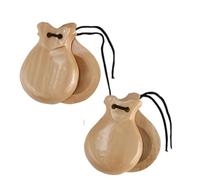 Home Universal® Castañuelas Flamencas Rojas con Lunares, Castañuelas Españolas para Baile de Flamenco,Sonido Tradicional, Fiestas de Sevilla (Color Liso · Beige, 8.5X6.5CM)