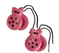Home Universal® Castañuelas Flamencas Rojas con Lunares, Castañuelas Españolas para Baile de Flamenco,Sonido Tradicional, Fiestas de Sevilla (Lunar · Rosa con Punto Negro, 6.2X4.5CM)