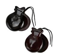 Home Universal® Castañuelas Flamencas Rojas con Lunares, Castañuelas Españolas para Baile de Flamenco,Sonido Tradicional, Fiestas de Sevilla (Color Liso · Marrón, 8.5X6.5CM)
