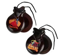 Home Universal® Castañuelas Flamencas Rojas con Lunares, Castañuelas Españolas para Baile de Flamenco,Sonido Tradicional, Fiestas de Sevilla (Dibujo Típico Español · Beige, 8.5X6.5CM)